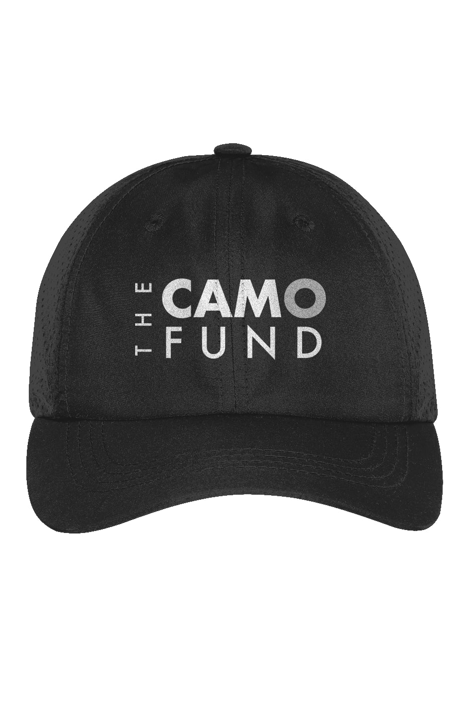 White Logo Perforated Performance Cap