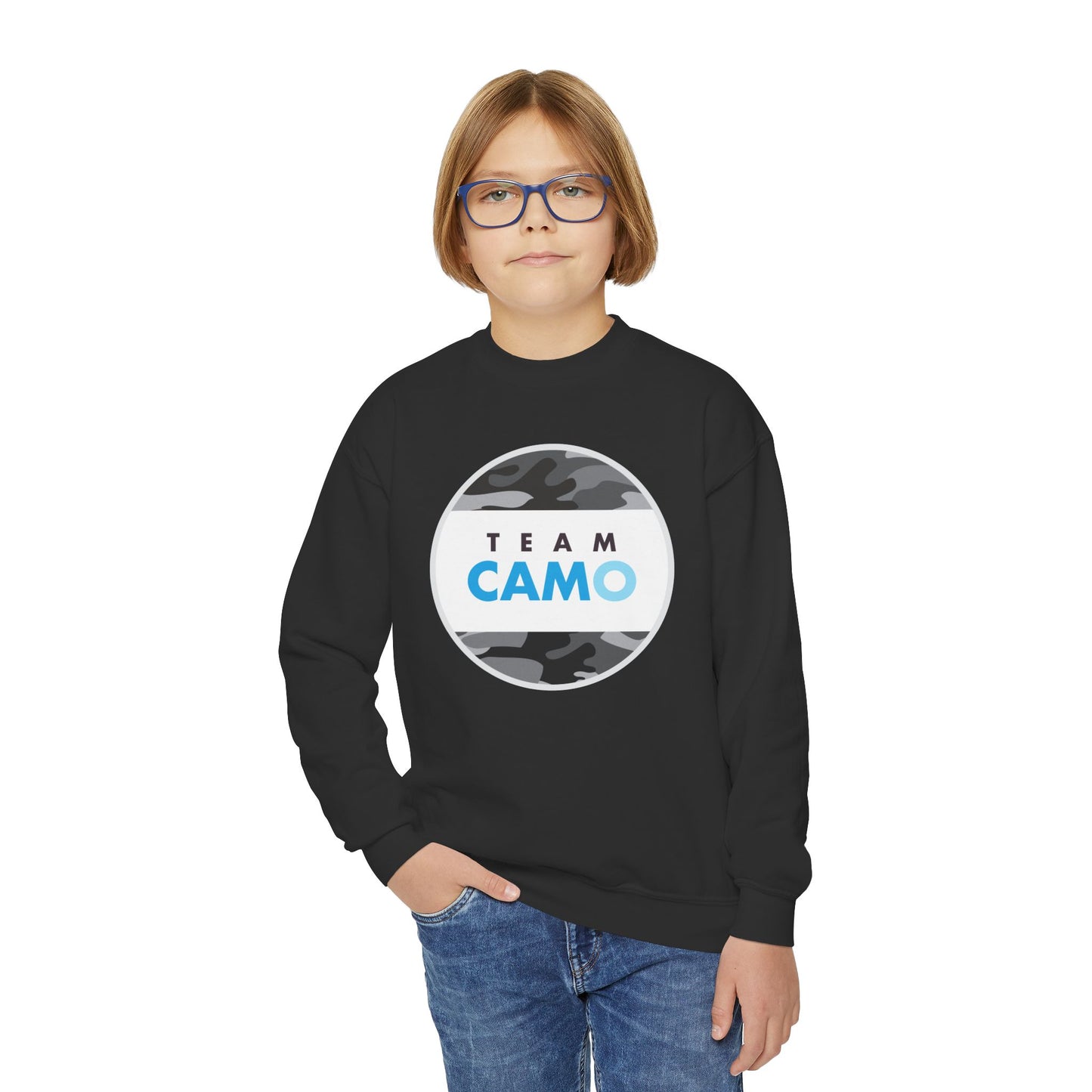 Team CamO Youth Crewneck Sweatshirt