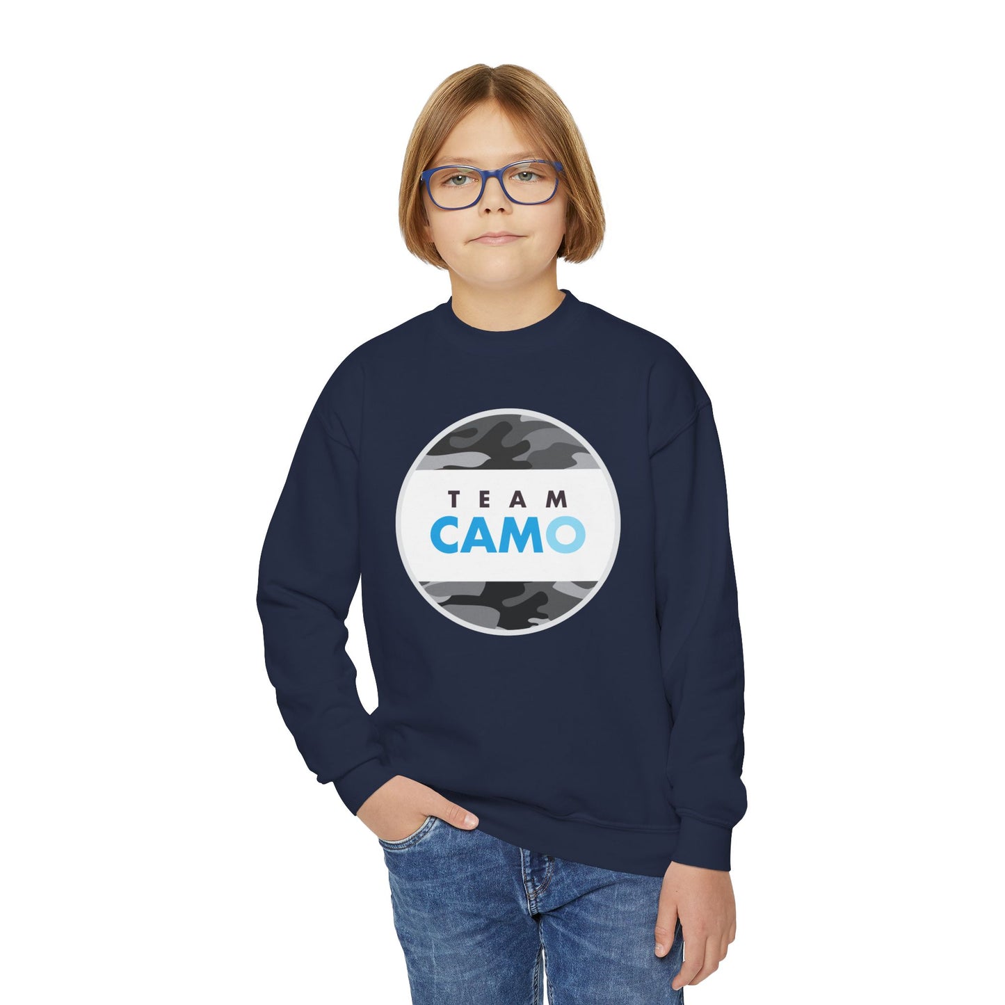 Team CamO Youth Crewneck Sweatshirt