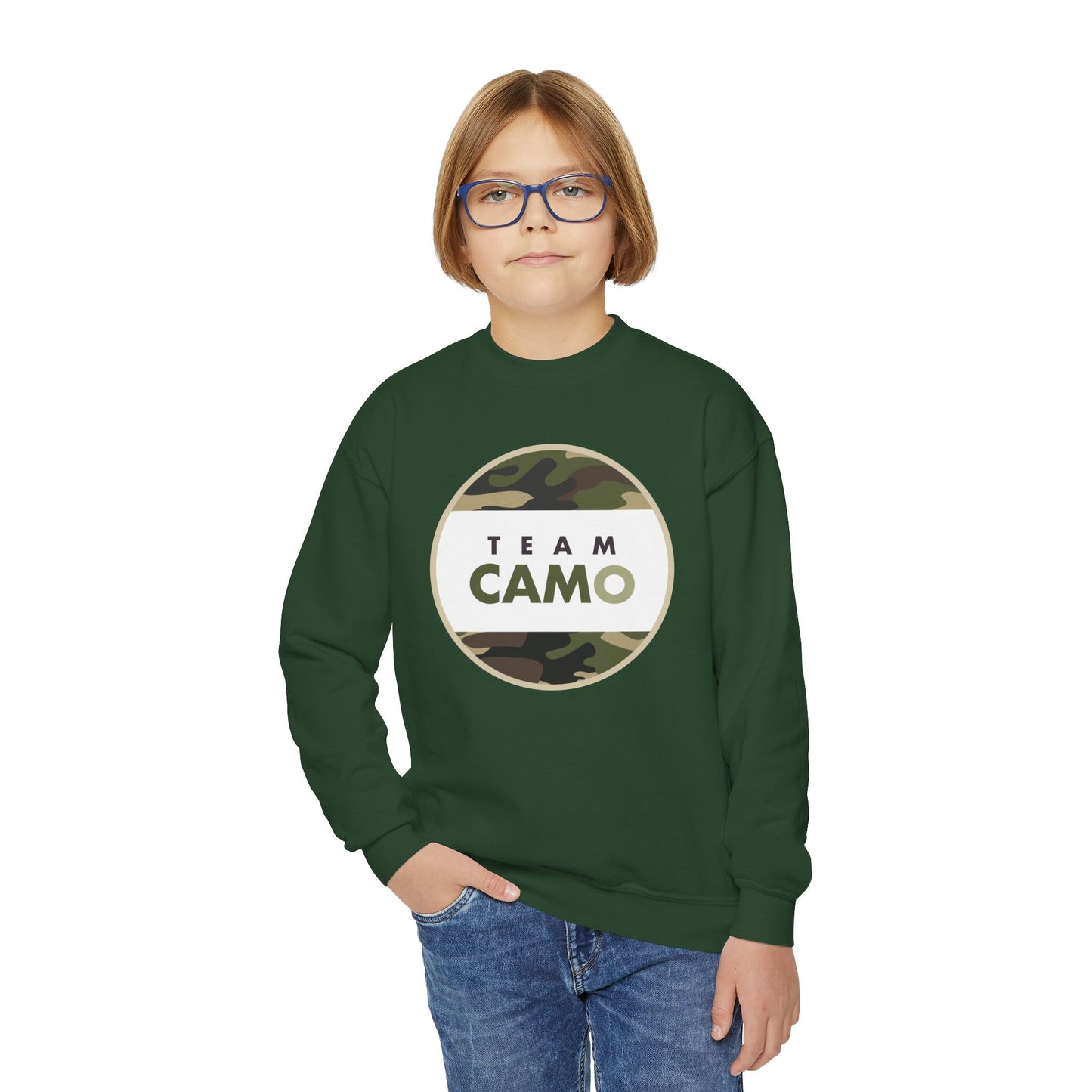Team CamO Youth Crewneck Sweatshirt