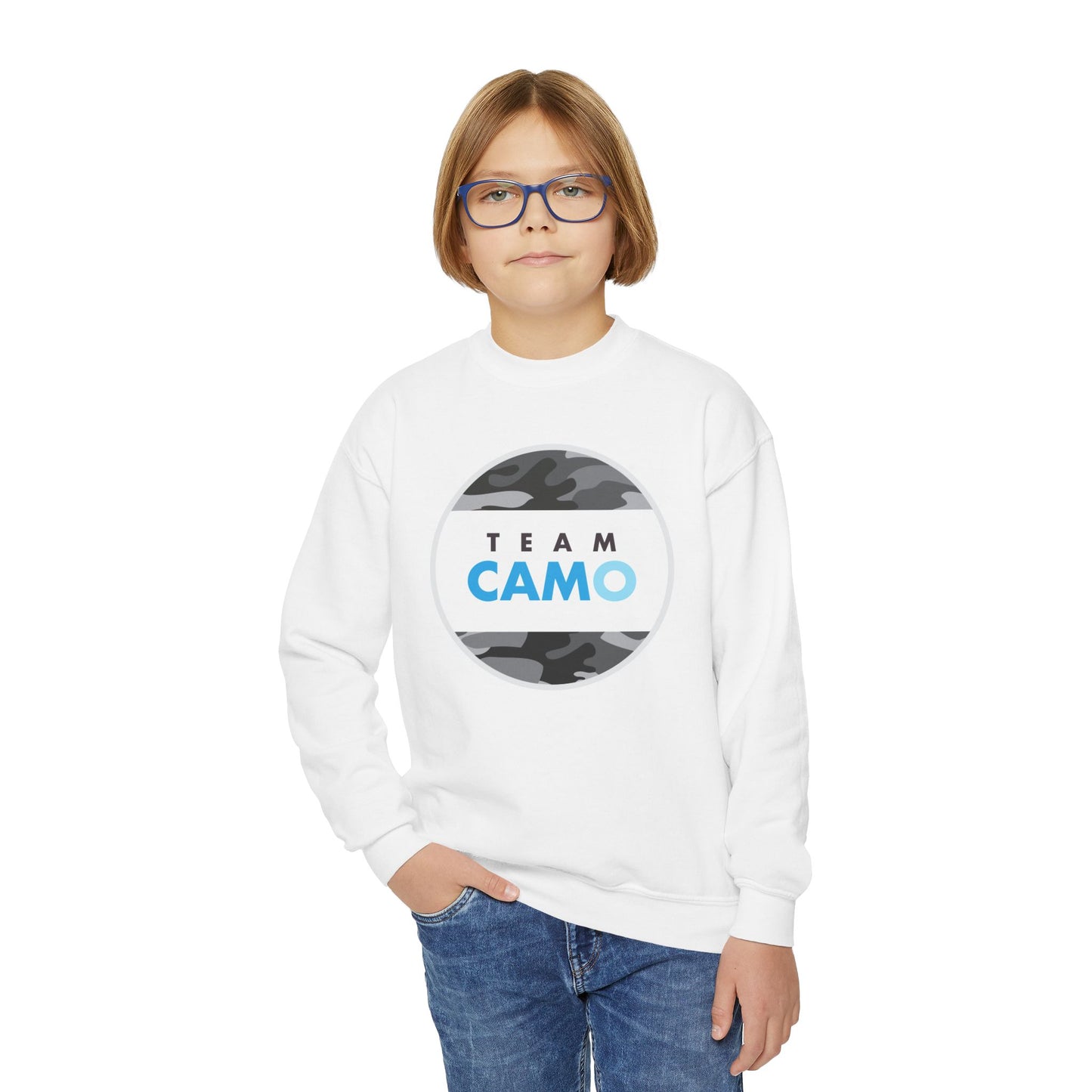 Team CamO Youth Crewneck Sweatshirt