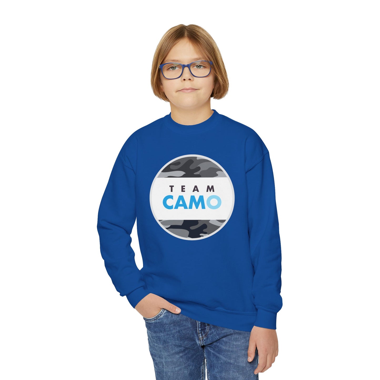 Team CamO Youth Crewneck Sweatshirt