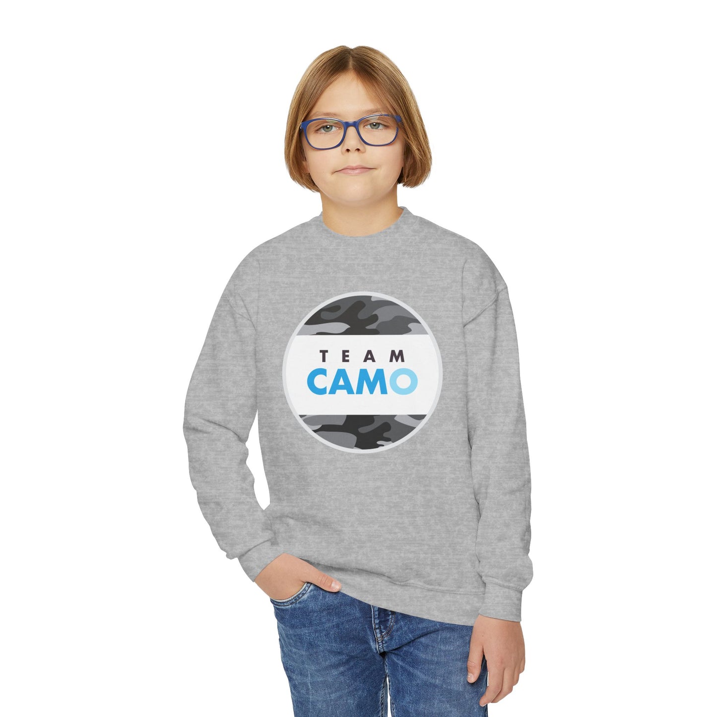 Team CamO Youth Crewneck Sweatshirt