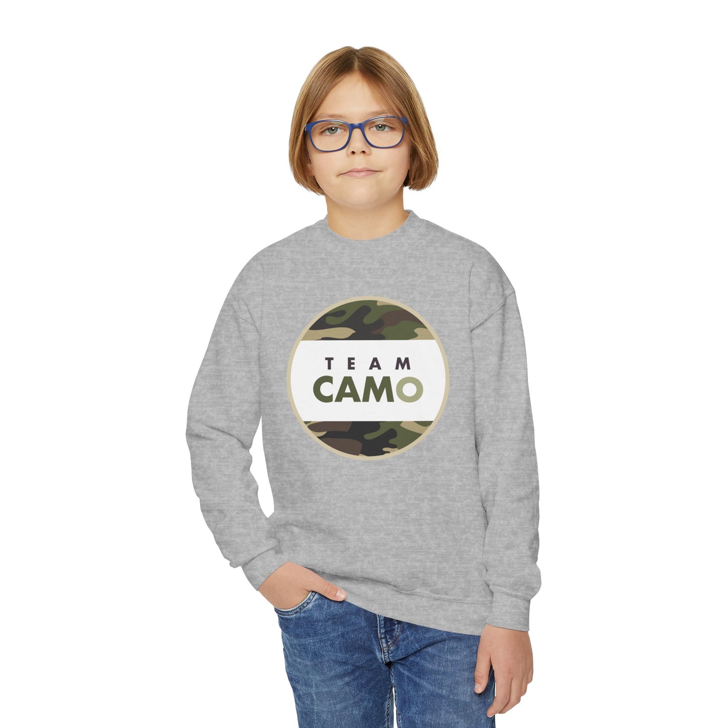 Team CamO Youth Crewneck Sweatshirt