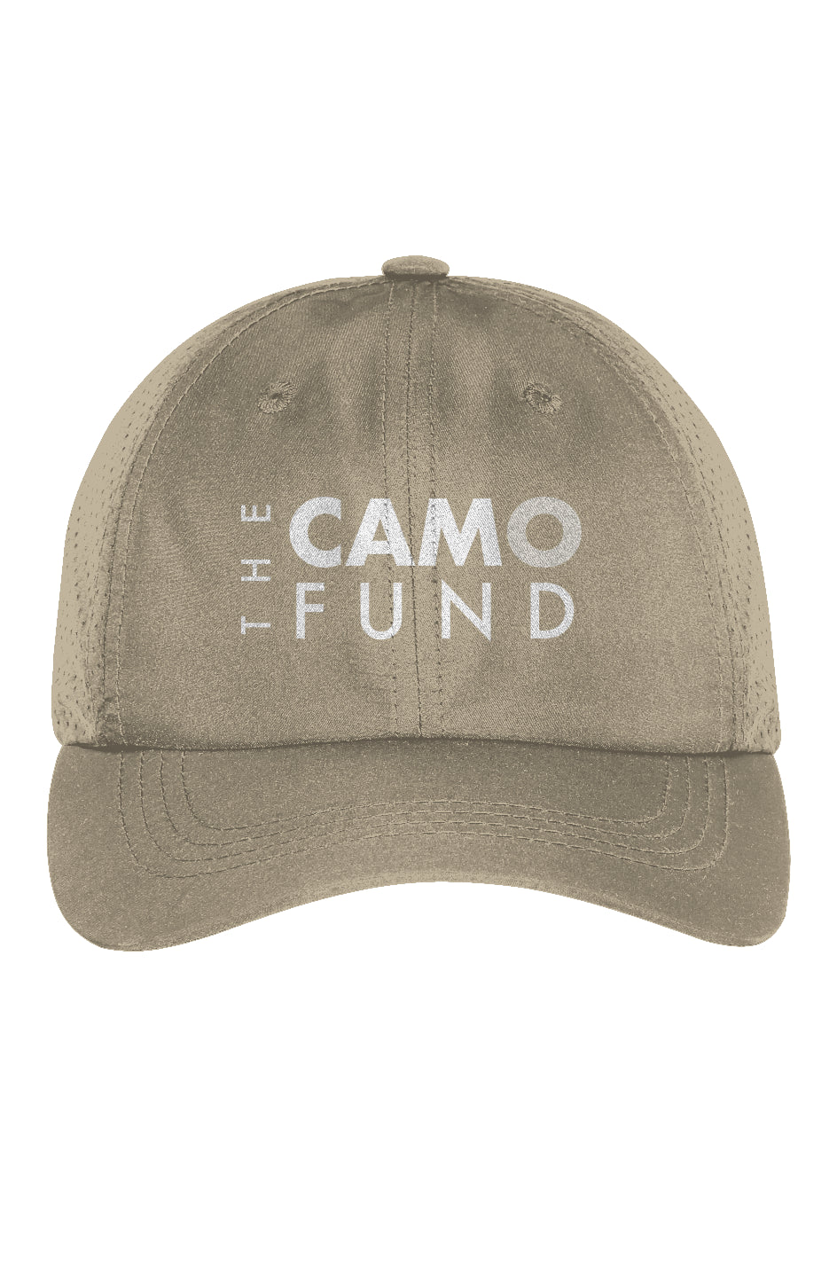 White Logo Perforated Performance Cap