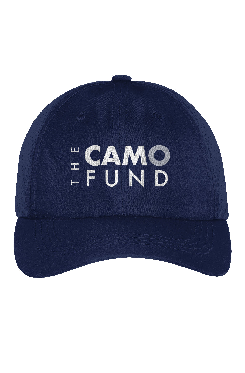 White Logo Perforated Performance Cap